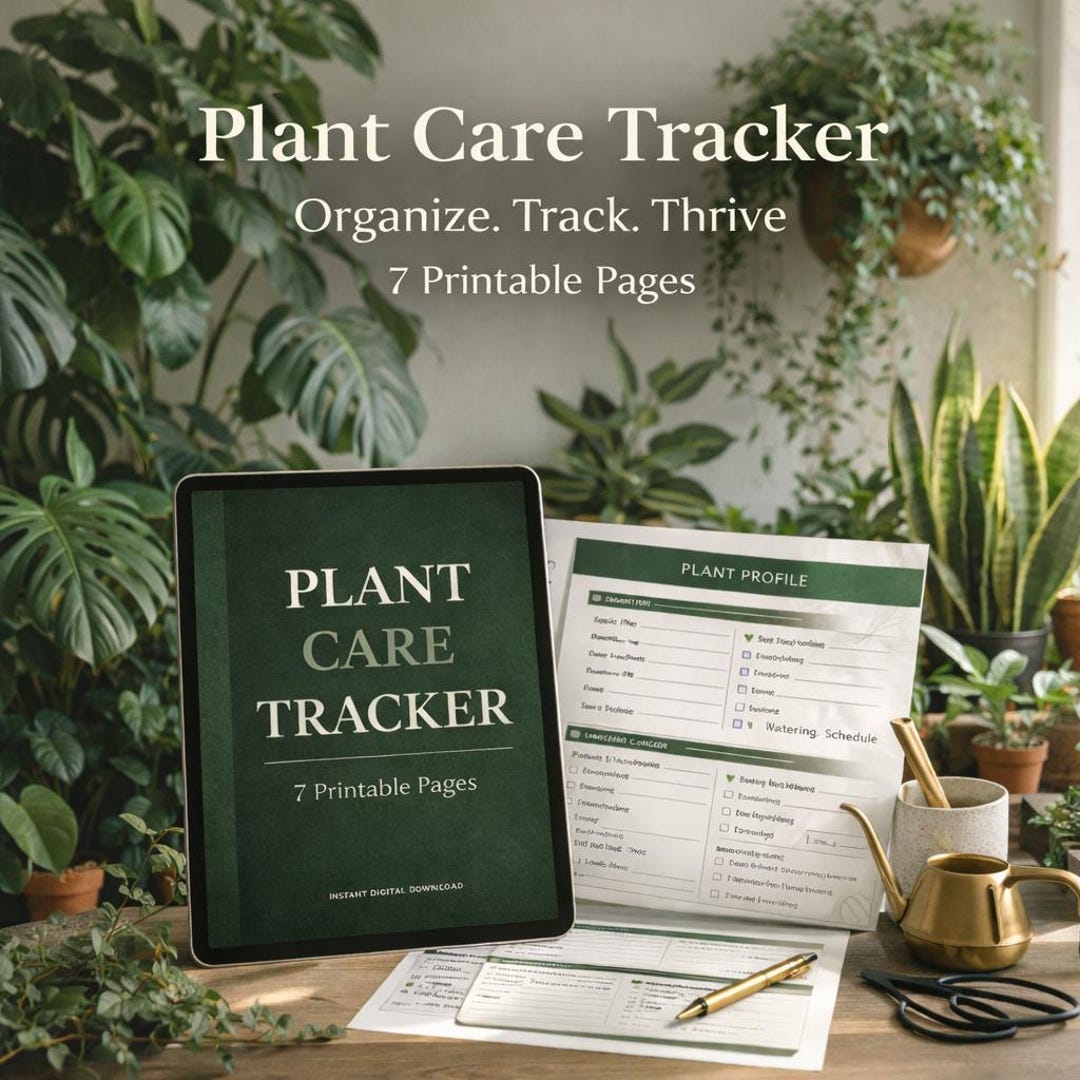 Houseplant Care Tracker | Watering & Growth Log (PDF Printable, US ...