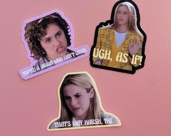 Clueless Inspired Sticker Pack - 90s Movie Decals
