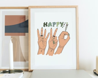 420| Digital Download | Stoner Girl | Four Twenty | Printable | Weed | Cannabis | Female |