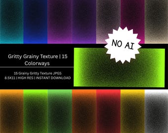 Grainy Gradient Digital Paper Pack | 15 Colorways | Junk Journal | Instant Download