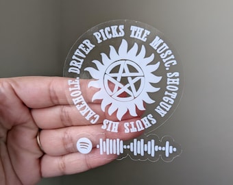 Supernatural Transparent Decal: Winchester Brothers Permanent Vinyl (3" Wide)