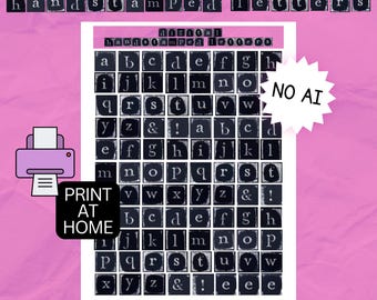 Hand Stamped Journaling Letters (Digital Download)