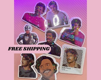 Pedro Pascal Holo Stickers | Pedro Pascal | Pedro Pascal Sticker | Daddy Pedro | Pedro Sticker