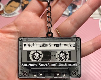 Supernatural Inspired  Glow-in-the-Dark Keychain: Dean & Sam Winchester Enamel Charm