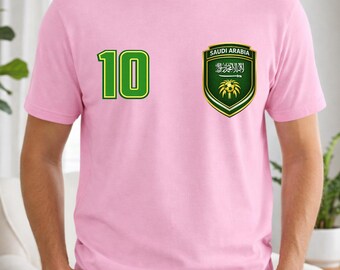 Saudi Arabia Soccer fan Shirt, Saudi Arabia Football Supporter Tee, Soccer Jersey Style Shirt, Match Day T-Shirt, Saudi Arabia Fan Gift