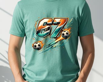 Camiseta de fútbol 67 para hombre, camiseta de fútbol vintage, camiseta con gráfico retro para fanáticos de los deportes, regalo de cumpleaños de fútbol, camiseta estilo jugador