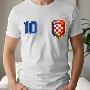 Croatia Soccer fan Shirt, Croatia Football Supporter Tee, Soccer Jersey Style Shirt, Match Day T-Shirt, Croatia Fan Gift image 4