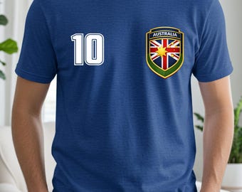 Camiseta de aficionado al fútbol australiano, camiseta de seguidor del fútbol australiano, camiseta estilo jersey de fútbol, camiseta para el día del partido, regalo para el aficionado australiano