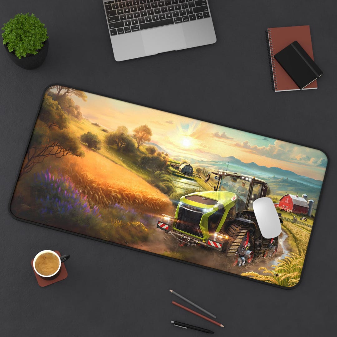 Farming Simulator FS25 Tractor Desk Mat, Landscape Gaming Mouse Pad - Etsy
