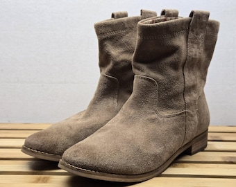 Botas Toms Castle Rock de ante para mujer, sin cordones, talla 8.5