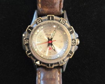 Fossil FS 9889 Mens Leather Band Watch