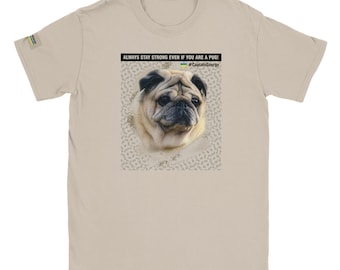 T-shirt with pug dog - Captain George - Classic Unisex Crewneck T-shirt | Gildan® 64000