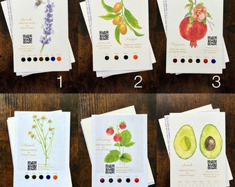 Mini A6 Watercolor Coloring Card, Painting Lessons by Olha Mi Corazon