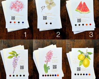 Mini A6 Watercolor Coloring Card, Step-by-Step Painting Lessons