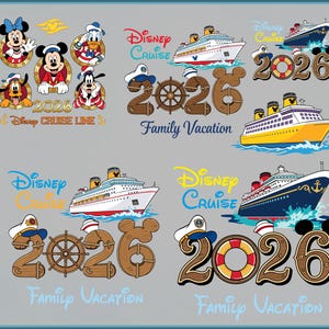 Disney Cruise Png SVG Cut File Bundle, Anchor Mickey Mouse, Disney Cruise Line, Cruise Shirt (Digital Download) image 7