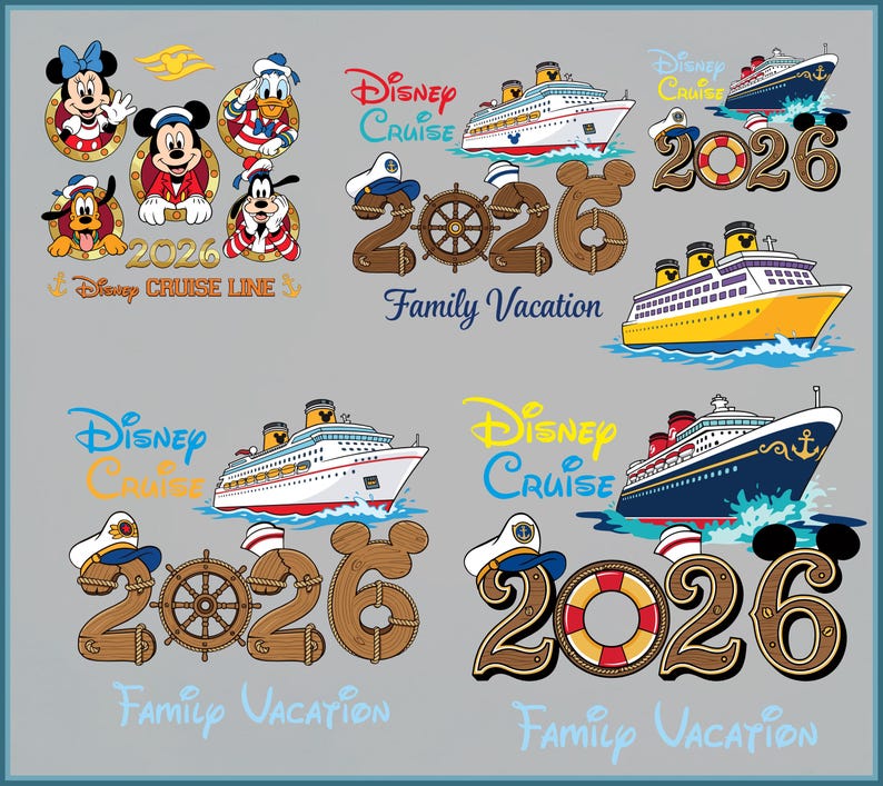 Disney Cruise Png SVG Cut File Bundle, Anchor Mickey Mouse, Disney Cruise Line, Cruise Shirt (Digital Download) image 7