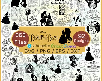 Beauty and the beast svg bundle, belle svg, beast svg, im his beauty svg, cut files for cricut silhouette, png, dxf, eps, svg