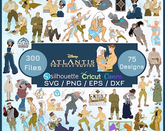 Atlantis the Lost Empire Clipart, atlantis cricut, atlantis cutting file, atlantis svg, atlantis layered svg, michael, milo svg, kida svg