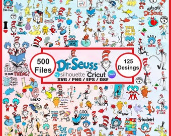 500+ Dr Seuss Files, Dr Seuss layered Svg, Dr Seuss Png, Dr seuss Quotes Clipart For cricut vector file, Cat And The Hat