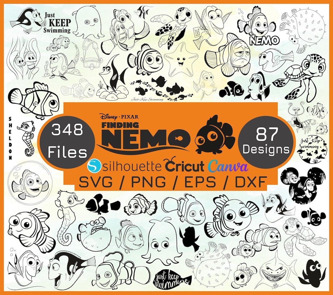 Finding Nemo Svg Bundle, Dory Svg & Png Files for Cricut, Nemo Png ...
