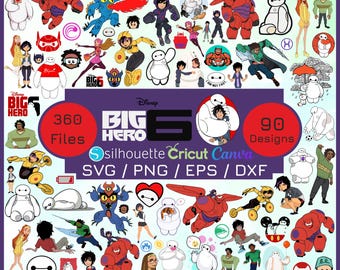 Big Hero 6 Cliparts PNG Bundle, Big Hero 6 Sublimation svg Collection, Big Hero 6 Birthday Party Cake Topper PNG Printables Baymax Pack