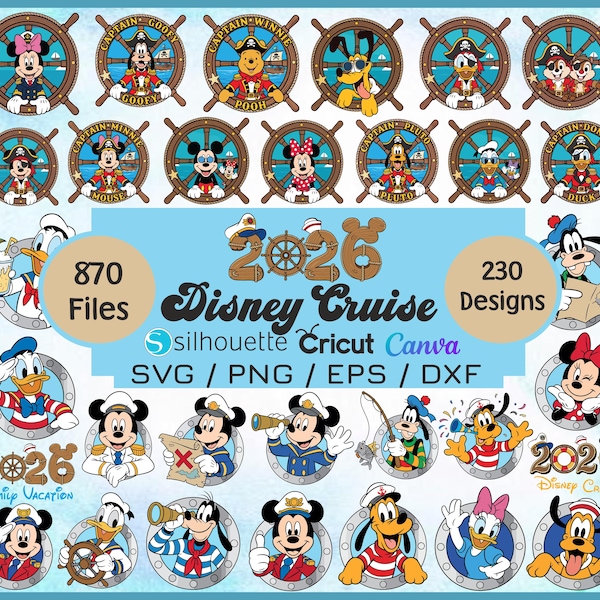 Paquete de archivos PNG y SVG de Disney Cruise Line, Mickey Mouse con ancla, camiseta de crucero (descarga digital)