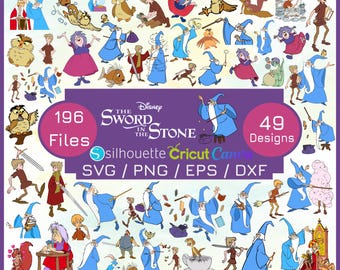 Pakiet plików SVG Miecz w kamieniu, Miecz w kamieniu PNG, pliki SVG dla Cricut, pakiet SVG, Disney SVG, kreskówka, kreskówka halloweenowa