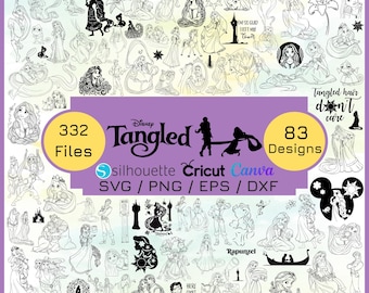 Rapunzel SVG Bundle, Tangled svg, Rapunzel Svg Files for Cricut and Silhouette, Tangled Clipart Digital Download