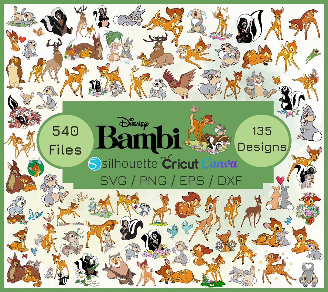 Bambi Mega Bundle, Bambi Svg, Bambi Clipart, Bambi Deer Png, Thumper ...