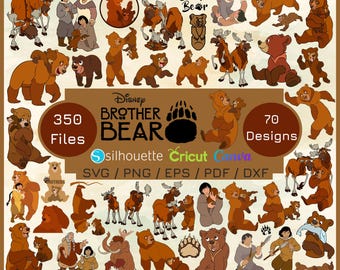 Disney Brother Bear SVG PNG clip art nursery watercolor png files clipart printable comerical use digital download