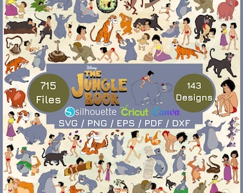The Jungle Book PNG, Jungle Book Clipart, Jungle Book SVG, Mowgli Baloo, Jungle Book shirt, High Quality Instant Download, Jungle Birthday