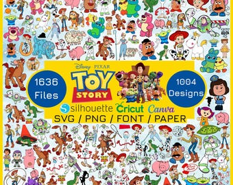 Toy Story Cliparts PNG Bundle, Toy Story PNG Cartoon Sublimation Cliparts, Toy Story Movie Themed Clip Arts Collection, Toy Story Party PNG