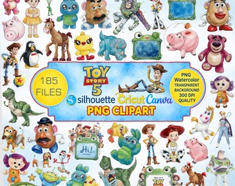 185+ Toy Story Watercolor PNG Clipart Bundle, Toy Story Digital File, Clipart PNG Files, Woody, Jessie, Buzz Lightyear | Instant Download