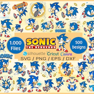 Sonic the Hedgehog Svg Png Bundle, Sonic Clipart, Sonic Characters Svg Png Dxf Eps, Cricut Silhouette Cut Files, Direkt Nedladdning