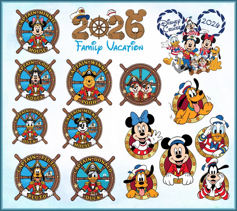 Disney Cruise Png SVG Cut File Bundle, Anchor Mickey Mouse, Disney Cruise Line, Cruise Shirt (Digital Download) image 6