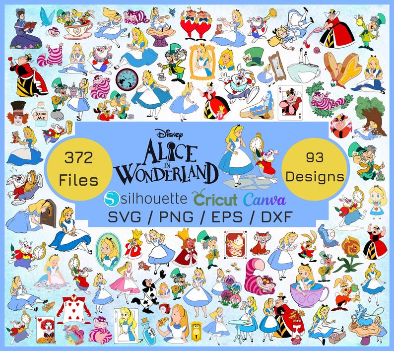 Alice in Wonderland SVG Bundle, Alice SVG, Princess Svg, Alice in ...