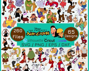 The Emperor's New Groove SVG Cliparts Bundle, The Emperor's New Groove SVG Cartoon Sublimation Cliparts, The Emperor's New Groove Birthday