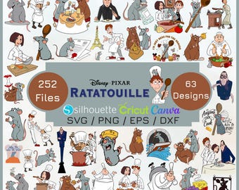 Ratatouille Png Cliparts Bundle, Ratatouille Cartoon Sublimation Cliparts, Ratatouille Movie Themed Clip Arts