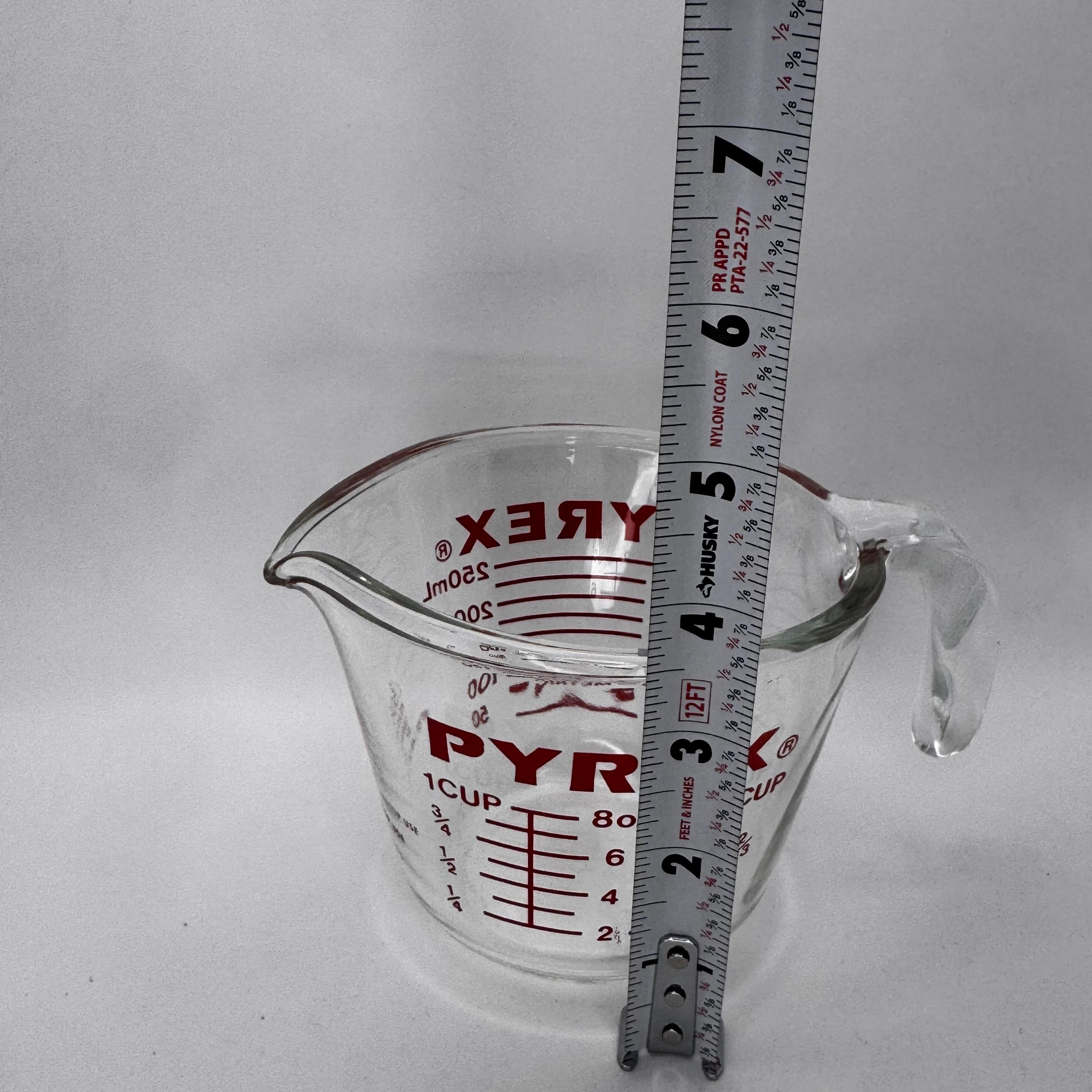 Pyrex Letters Vintage Pyrex 508 Measuring Cup | Red Letter Glass, 1 Cup Capacity - Etsy