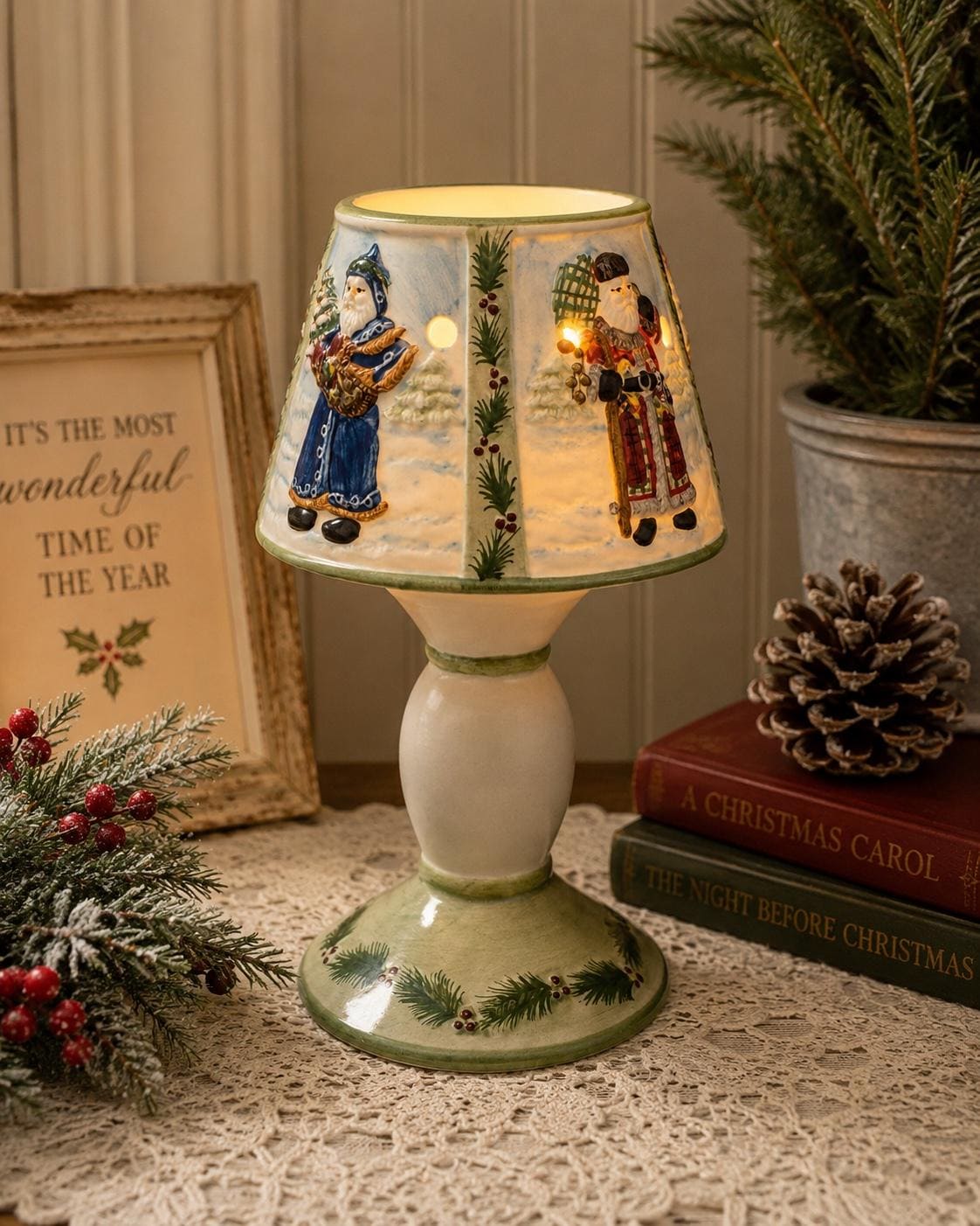 Old World Santa Lamps - Etsy