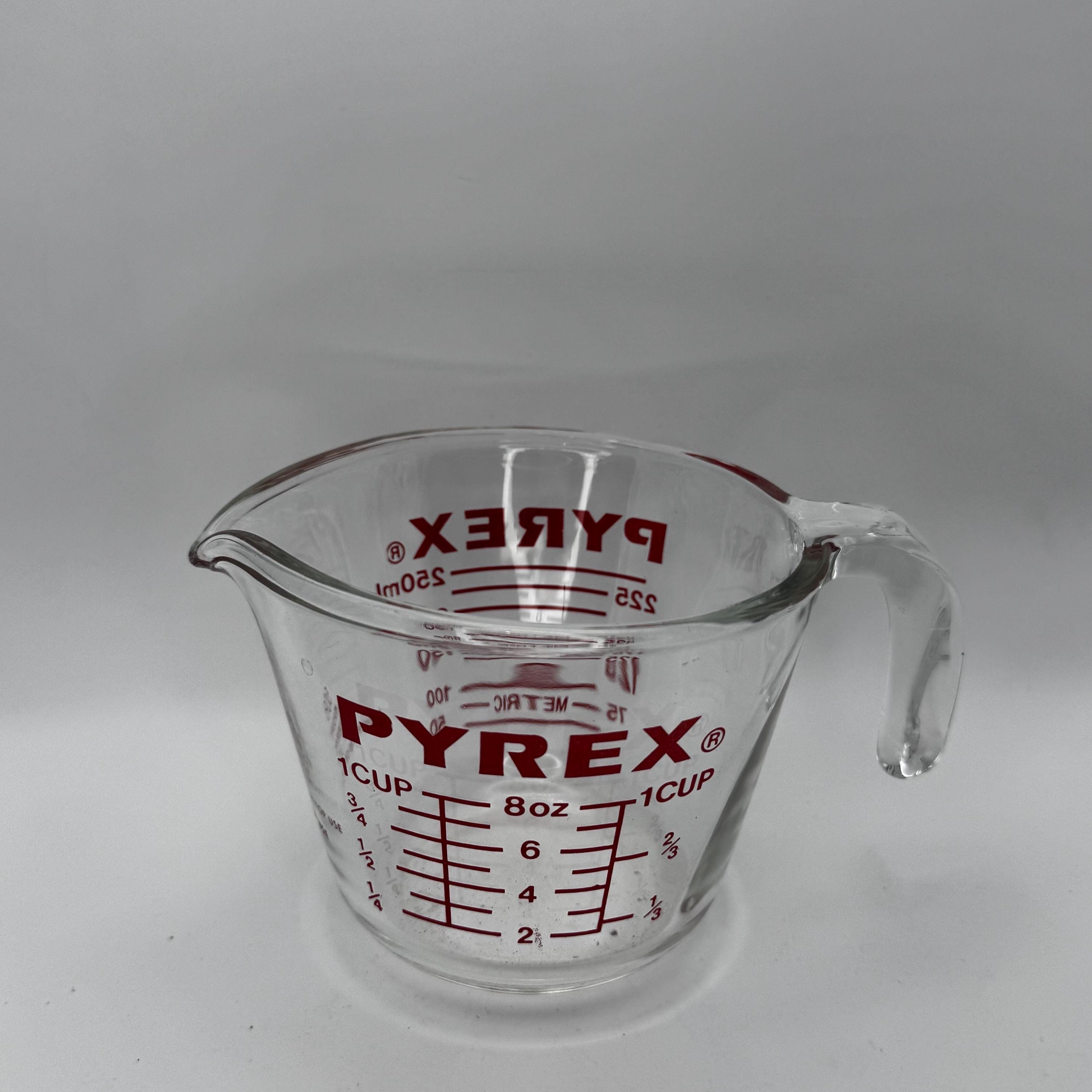 Pyrex Capital Letters Vintage Pyrex 508 Measuring Cup | Red Letter Glass, 1 Cup Capacity - Etsy