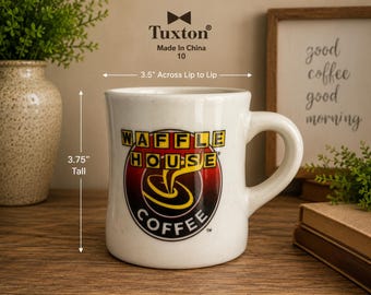 Vintage Waffle House-koffiemok • Tuxton Restaurant Ware Diner-beker