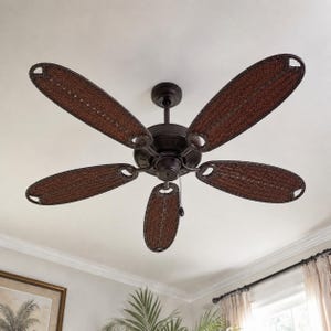 Fanimation ISD7A 52” Antique Woven Bamboo Ceiling Fan Blades Set of 5