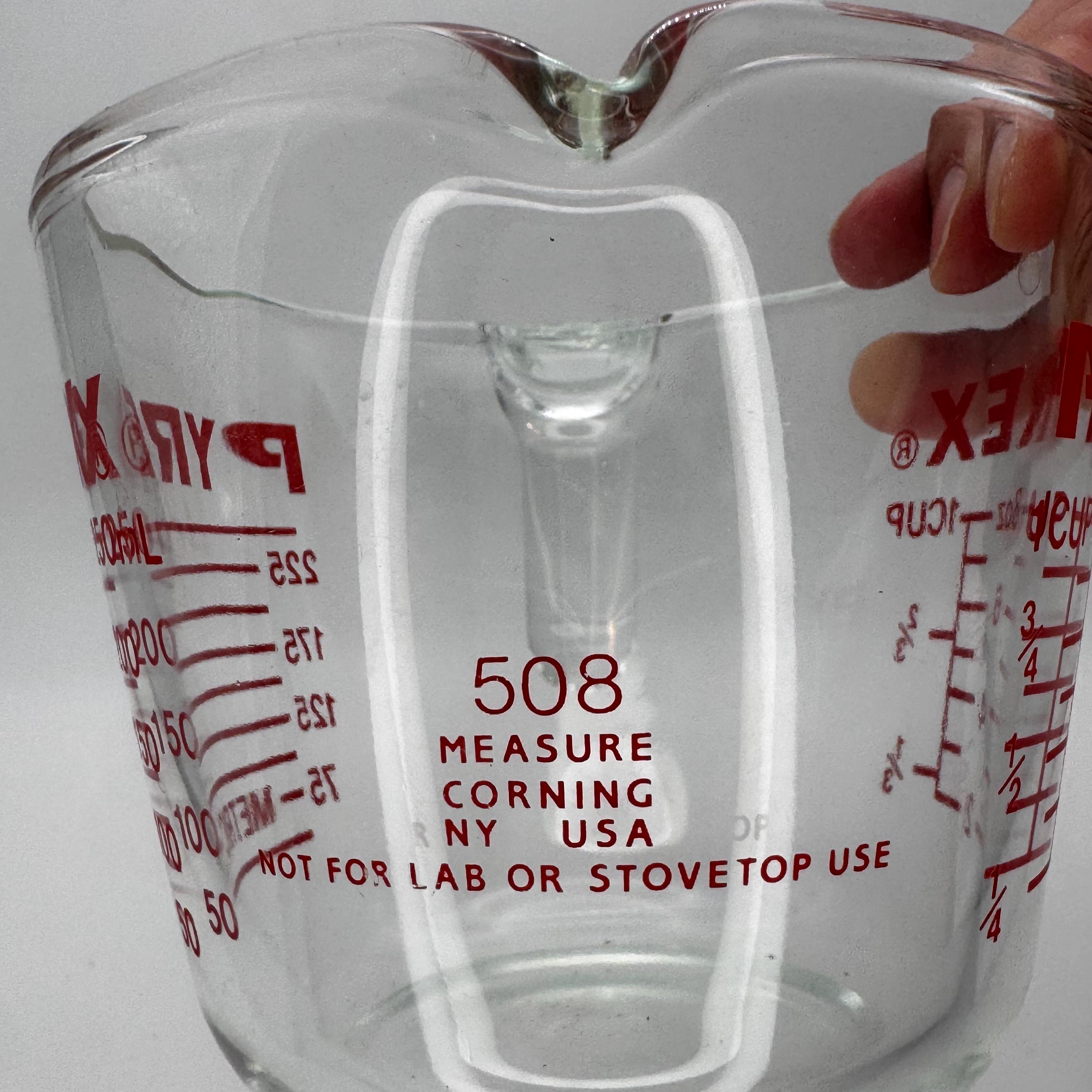Pyrex Letters Vintage Pyrex 508 Measuring Cup | Red Letter Glass, 1 Cup Capacity - Etsy