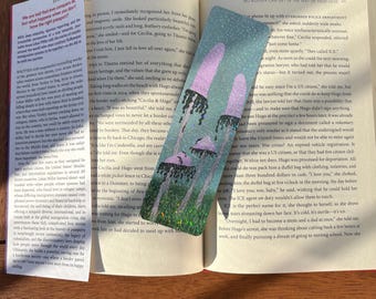 Mushroom bookmark (drippy ,#3of 3 in collection