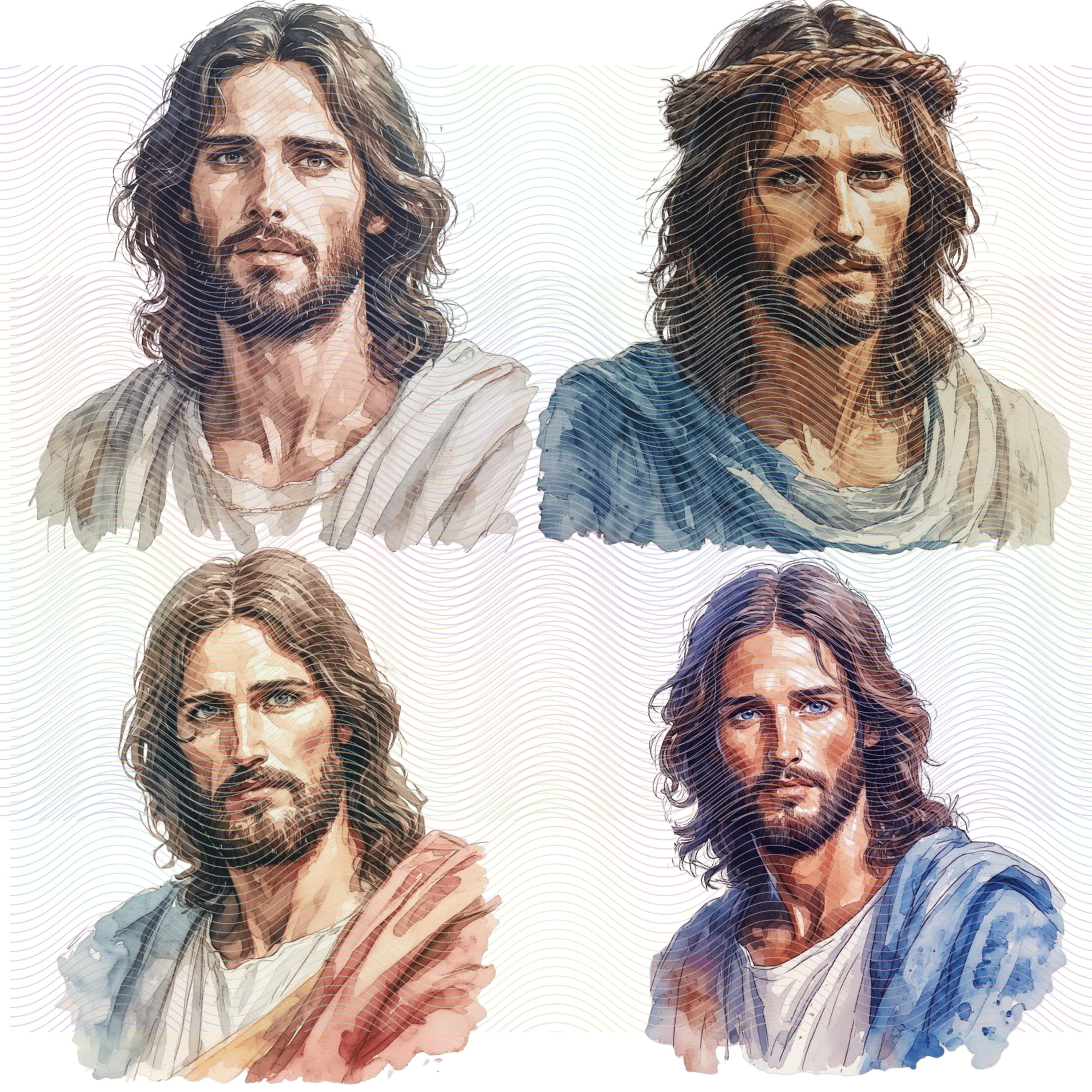 Jesus Christ Clipart Bundle Watercolor - 31 Christian PNG Transparent ...