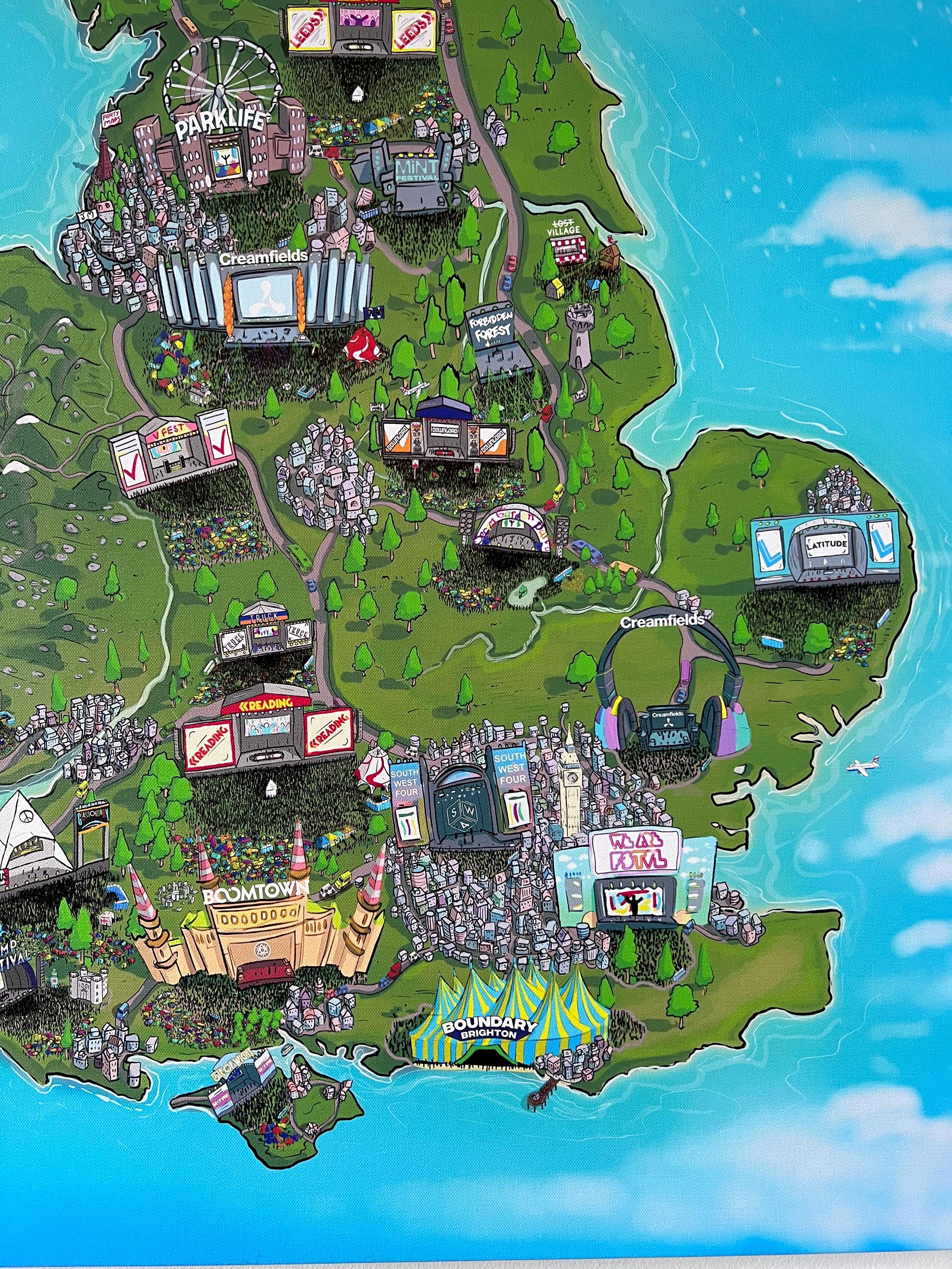 The 2026 Music Festival Map of the UK Poster - Etsy Australia