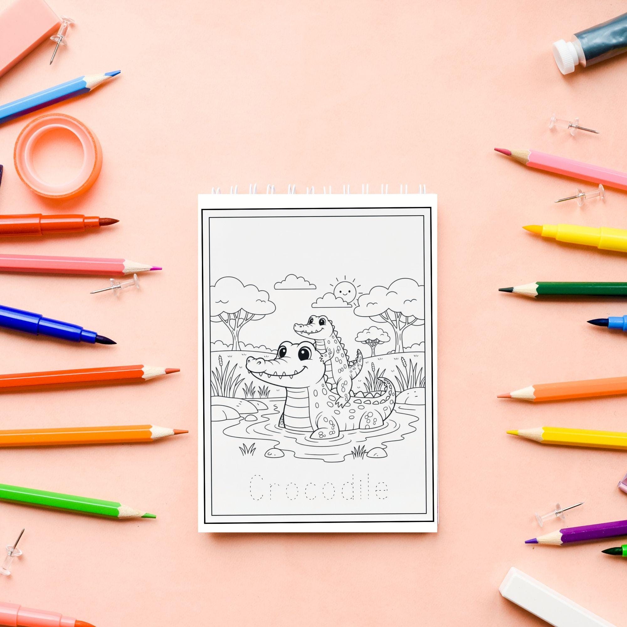 10 Cute Printable Kids Colouring Sheets | Safari Animal Coloring Pages ...