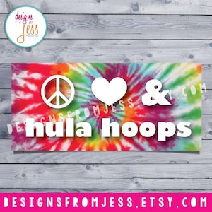 Peace Love & Hula Hoops Bumper Sticker