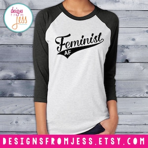 Feminist AF Triblend Raglan Tee - Unisex 3/4-Sleeve